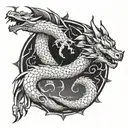 ouroboros dragon tattoo design idea