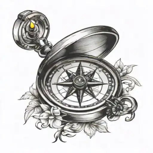 pocket compass old school tattoo tattoo design idea