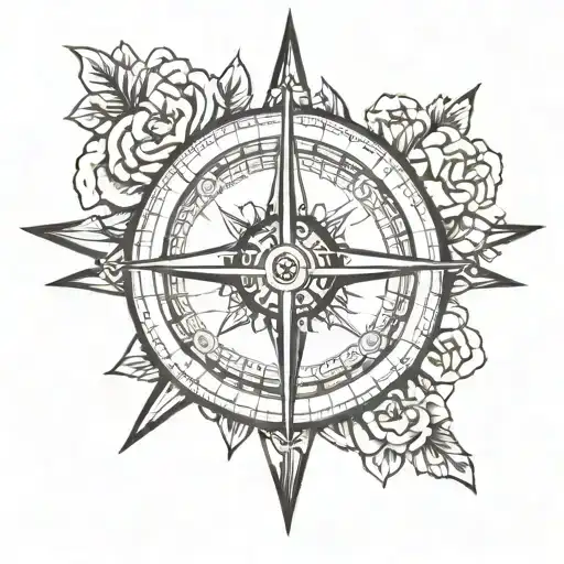 compass tattoo old school tattoo tattoo design idea