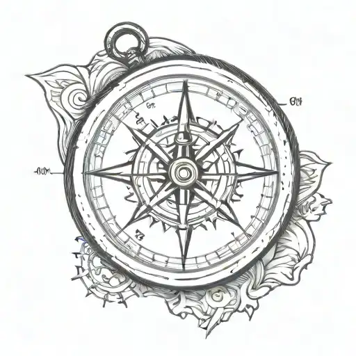 pocket compass tattoo old school tattoo front facing  tattoo design idea