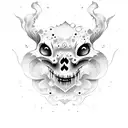 ghost cute  tattoo design idea
