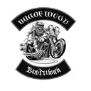 Biker, patch tattoo design idea