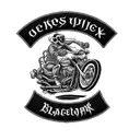 Biker, patch tattoo design idea