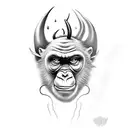 devil ape tattoo design idea