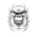 devil ape tattoo design idea