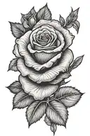 rose with an arrow instead of a stem tattoo design idea