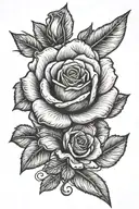 rose with an arrow instead of a stem tattoo design idea