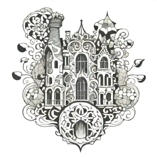 Antonio Gaudi style tattoo tattoo design idea