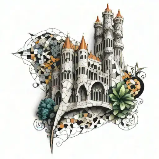 Antonio Gaudi mosaic style tattoo design tattoo design idea