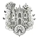 Antonio Gaudi style tattoo tattoo design idea