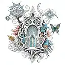 Antonio Gaudi style tattoo tattoo design idea