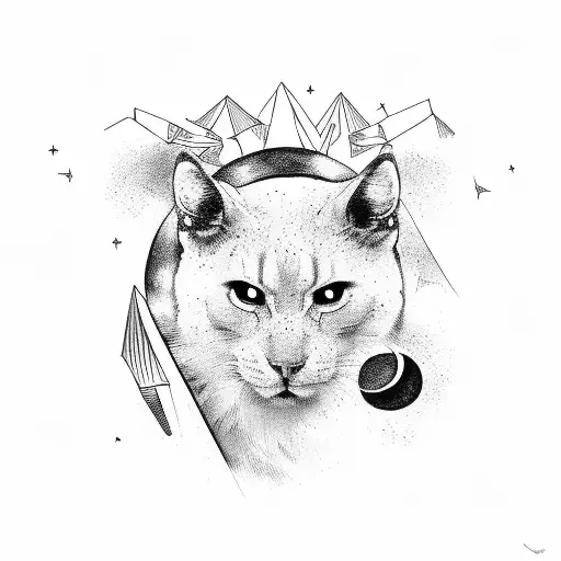 Lunar stock market tattoo design idea