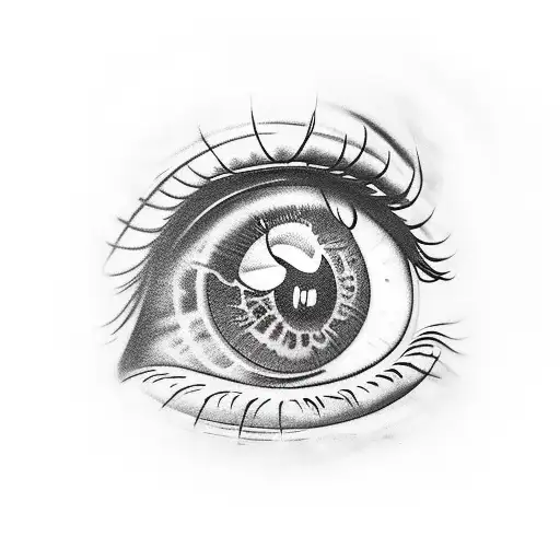 eyeball with unique pupil tattoo design idea