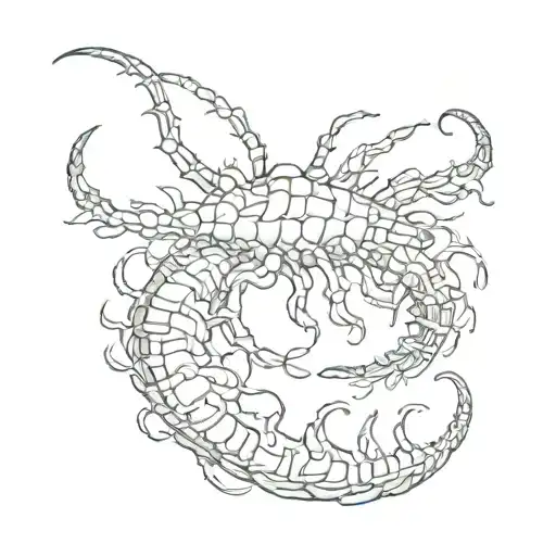centipede tattoo design idea