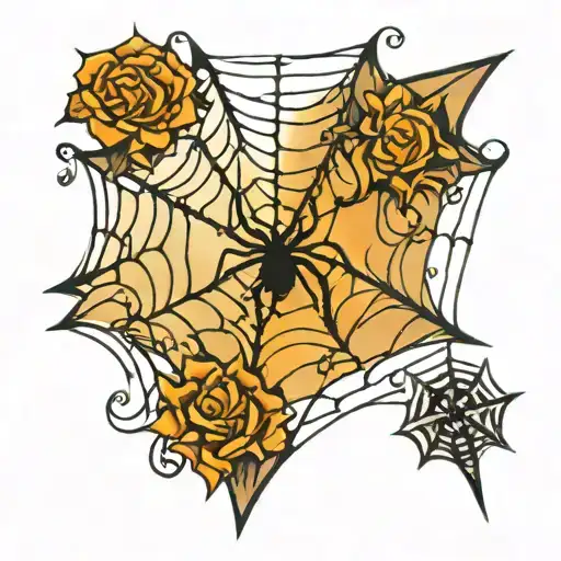 spiderweb number 2003 tattoo design idea