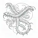 centipede tattoo design idea