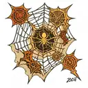 spiderweb number 2003 tattoo design idea