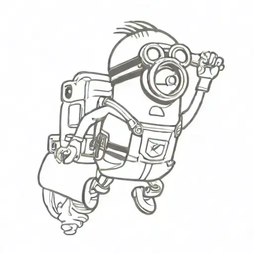 Army Minion tattoo design idea