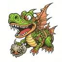 punk yoshi tattoo design idea