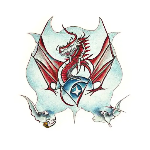 red dragon tattoo design idea