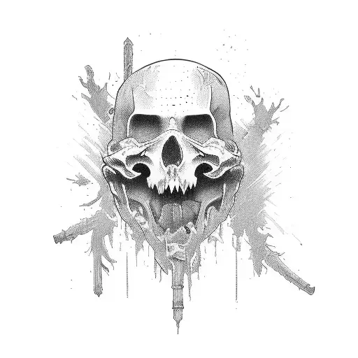 undead soldier tattoo design idea