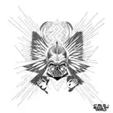 Darth and Padme, Lucifer falling from heaven, geometric tattoo design idea