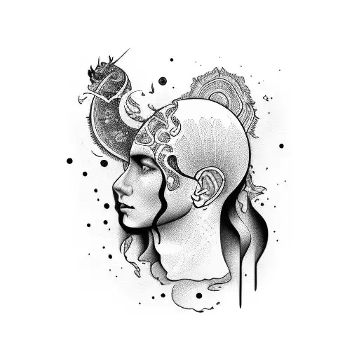 air, water, earrth, fire tattoo design idea