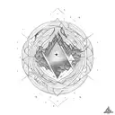 air, water, earrth, fire tattoo design idea