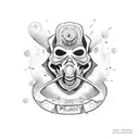 evolution,plague mask,science tattoo design idea
