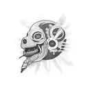 evolution,plague mask,science tattoo design idea