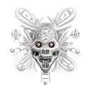 evolution, plague mask, science, e=mc2, dna tattoo design idea