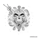 evolution, plague mask, science, e=mc2, dna tattoo design idea