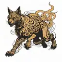 running shadow tattoo design idea