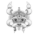 totem pole with seven animals. each animal should represent one of the seven chakras tattoo design idea