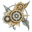 Nordic compass tattoo design idea