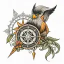 Nordic compass tattoo design idea