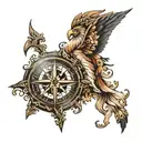 Nordic compass tattoo design idea