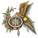 Nordic compass tattoo design idea