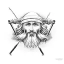 Matthew 4:18-19, depicting Jesus calling fishermen to become 'fishers of men.' the apostles' response to follow Jesus tattoo design idea