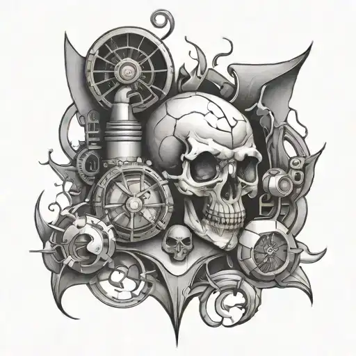 techno chemicals  tattoo design idea