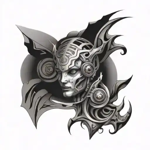 techno tattoo design idea