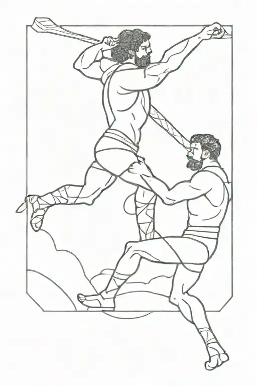 David vs Goliath tattoo design idea