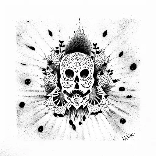 the idea of accepting the inevitability of death and embracing the beauty of lif tattoo design idea