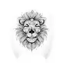 skull lion tattoo design idea