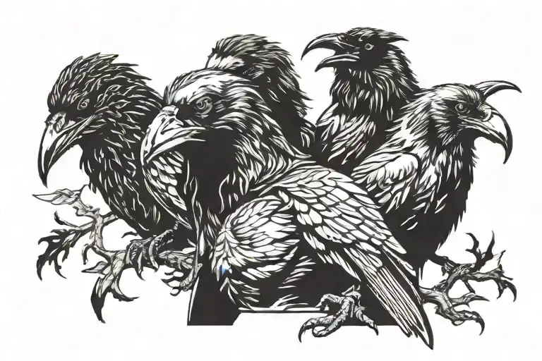 the crow movie characters tattoo design idea