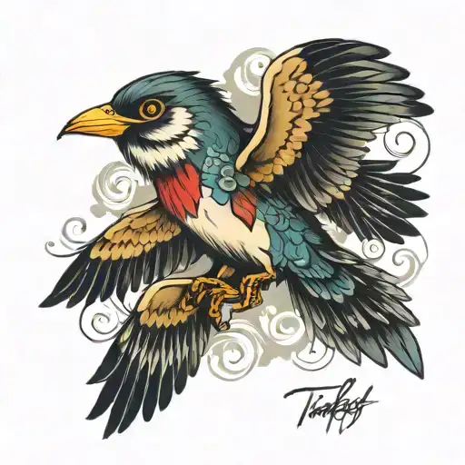 The word takeoff  tattoo design idea