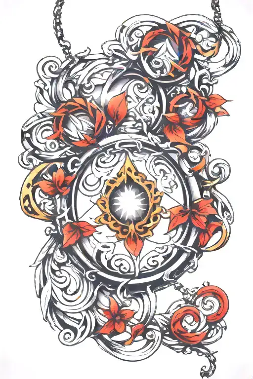 Necklace tattoo design idea