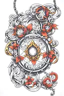 Necklace tattoo design idea