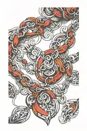 Necklace tattoo design idea