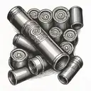 shotgun shell tattoo design idea